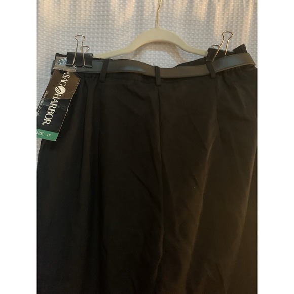 Sag Harbor Womens 18 Black Belted Dress Pants - Picture 4 of 6